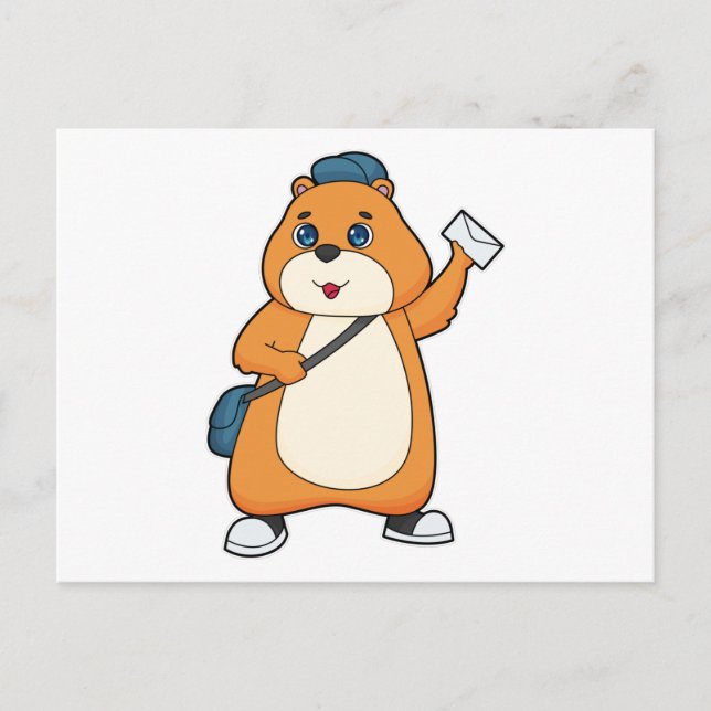 Cartão Postal Carta de correio de hamster (Frente)
