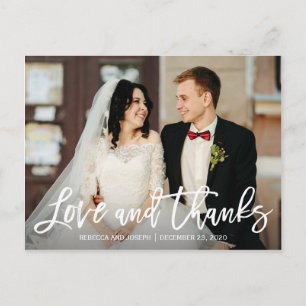 Cartão Postal Carta De Mão Foto Floral De Burgundy Obrigado