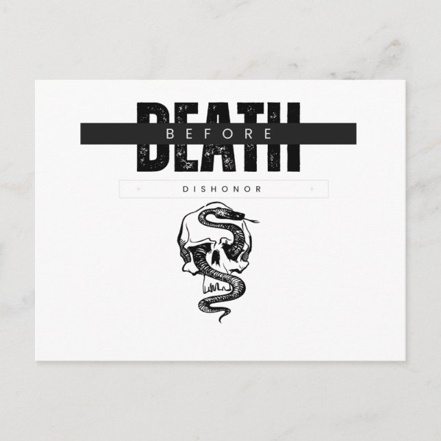 Cartão Postal Carta de Morte Antes da Desonra (Frente)