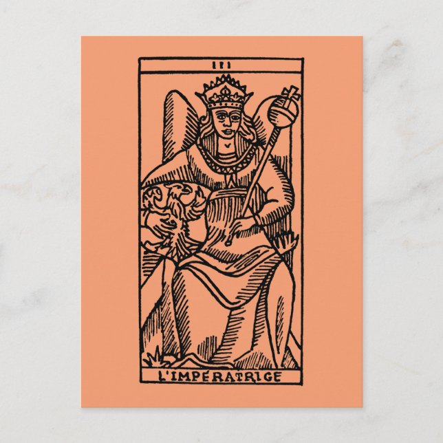 Cartão Postal Carta de Tarot: A Imperatriz (Frente)