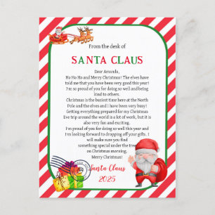 Cartão Postal Carta Do Natal