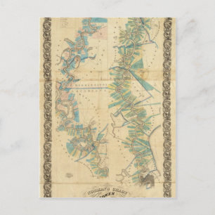 Cartão Postal Carta do rio Mississípi mais baixo