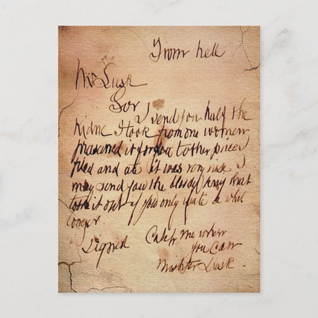 Cartão Postal Carta Inferior (Frente)