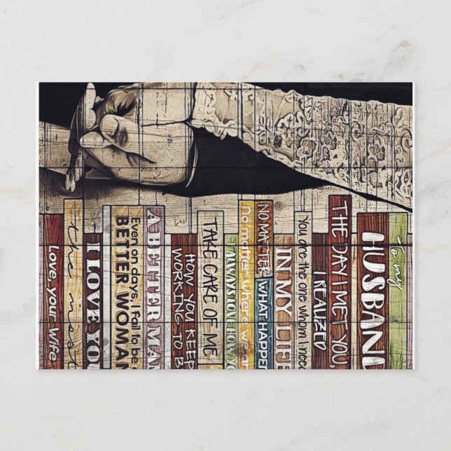 Cartão Postal Carta Para a Família | Decoração de Família | (Frente)