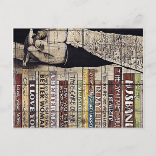 Cartão Postal Carta para a Família   Decoração para a Família