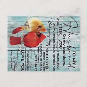 Cartão Postal Carta Para Marido   Decoração Familiar  