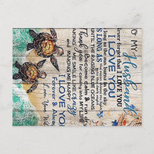 Cartão Postal Carta Para o Meu Marido   Decoração de Família  