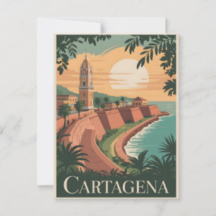Cartão Postal Cartagena Vintage