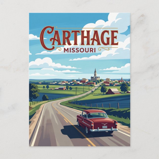 Cartão Postal Cartago Missouri (Frente)