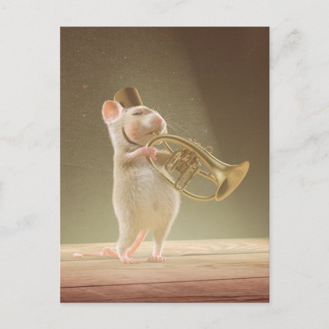 Cartão Postal Cartão: "A trompetista " (Frente)