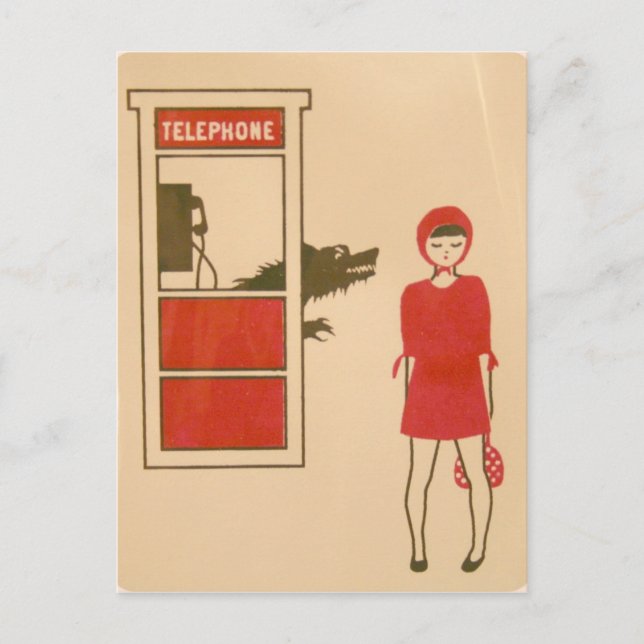 Cartão Postal Cartão-Cartão-Cartão de Capa Vermelho (Frente)