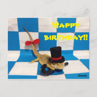 Cartão Postal ☆cartão de aniversário de lagarto ☆