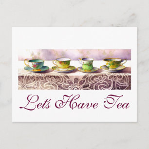 Cartão Postal Cartão-postal 0001 Linha de Teacups
