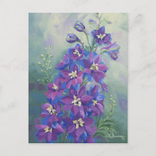 Cartão Postal Cartão-postal 0429 Purple Delphinium