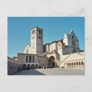 Cartão Postal Cartão-postal A Basílica de Assisi, Úmbria Itália