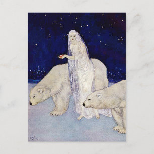 Cartão Postal Cartão-postal: A donzela da neve