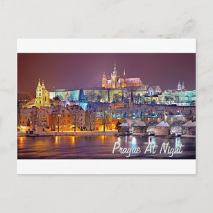 Cartão Postal Cartão-postal à noite Praga