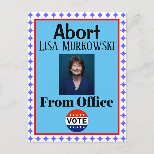 Cartão Postal Cartão-postal Abortar Lisa Murkowski (Frente)