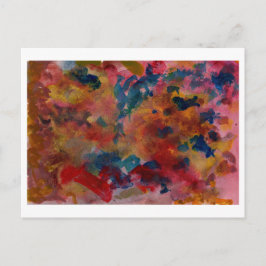 Cartão Postal Cartão-postal abstrato azul-rosa