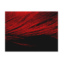 Cartão-postal Abstrato de Red Horse Mane