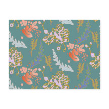 Cartão-postal Abstrato verde-bonito, colorido