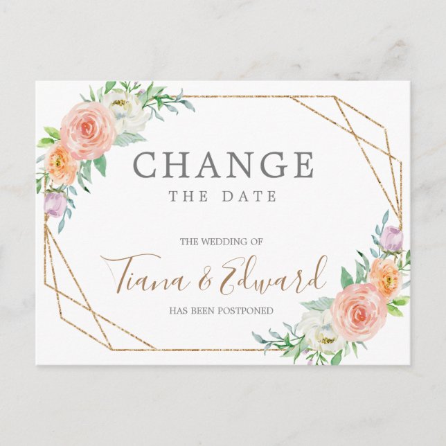 Cartão Postal Cartão-postal Adiado de Mudança de Planos (Frente)