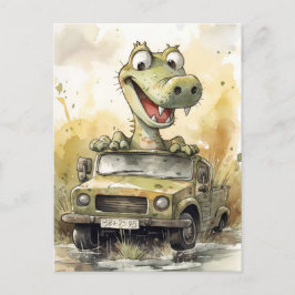 Cartão Postal Cartão-postal africano Safari Crocodilo