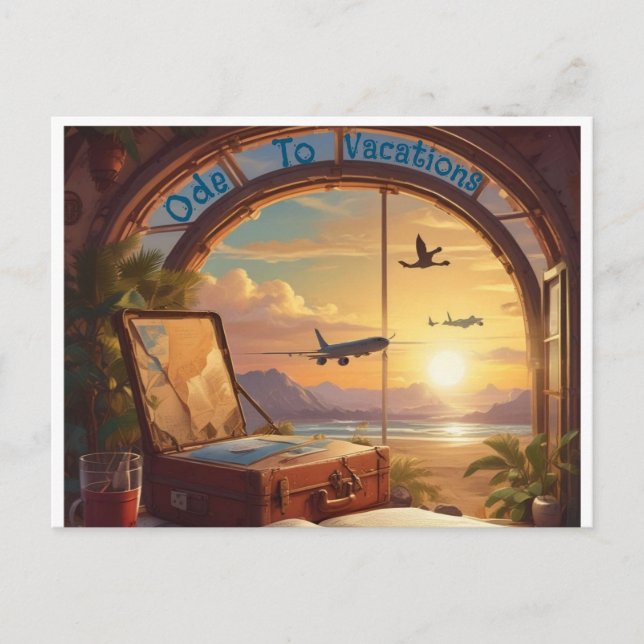 Cartão Postal Cartão-postal AI Ode To Vacations (Frente)