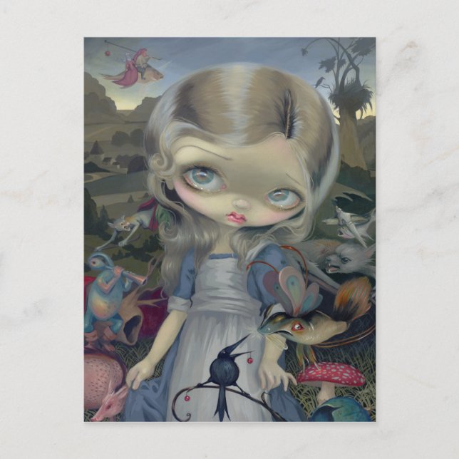 Cartão Postal Cartão-postal "Alice em um Bosch Wonderland" (Frente)