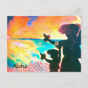 Cartão Postal Cartão-postal Aloha Hawaiian Hula
