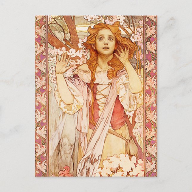 Cartão Postal Cartão-postal Alphonse Mucha Joan of Arc (Frente)