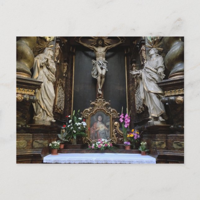 Cartão Postal Cartão-postal Altar em Praga (Frente)