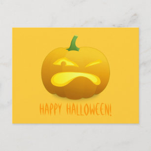 Cartão Postal Cartão-postal Amarelo Pumpkin irado