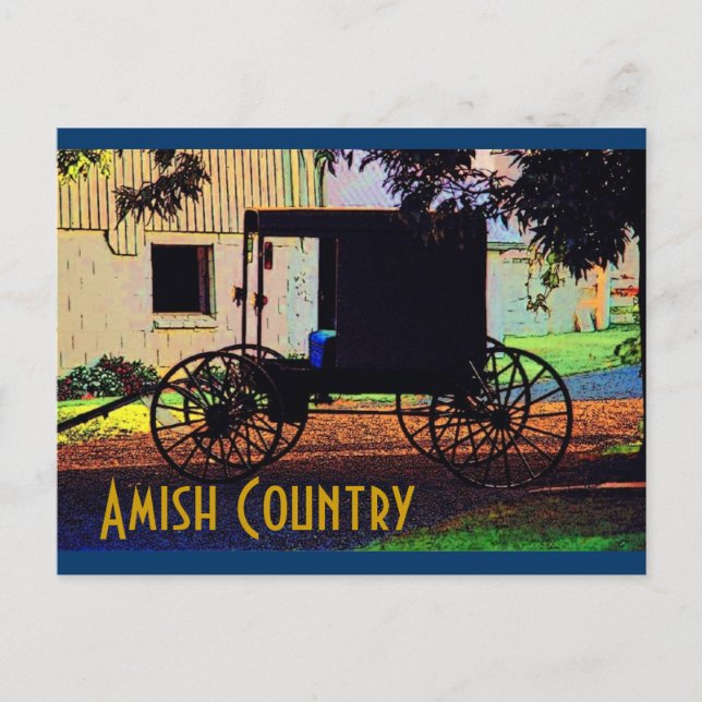 Cartão Postal Cartão-postal Amish Buggy (Frente)