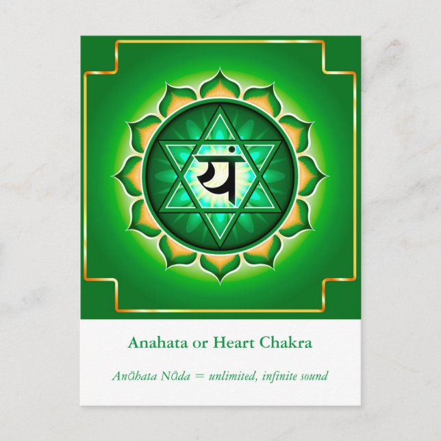 Cartão Postal Cartão-postal Anahata ou Heart Chakra (Frente)