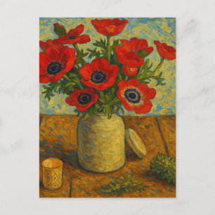 Cartão Postal Cartão-postal Anemones
