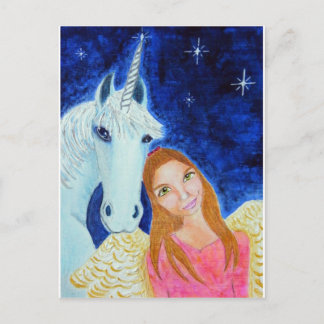 Cartão Postal Cartão-postal Angel & Unicorn