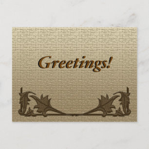 Cartão Postal Cartão-postal - Angle Irons e Linen