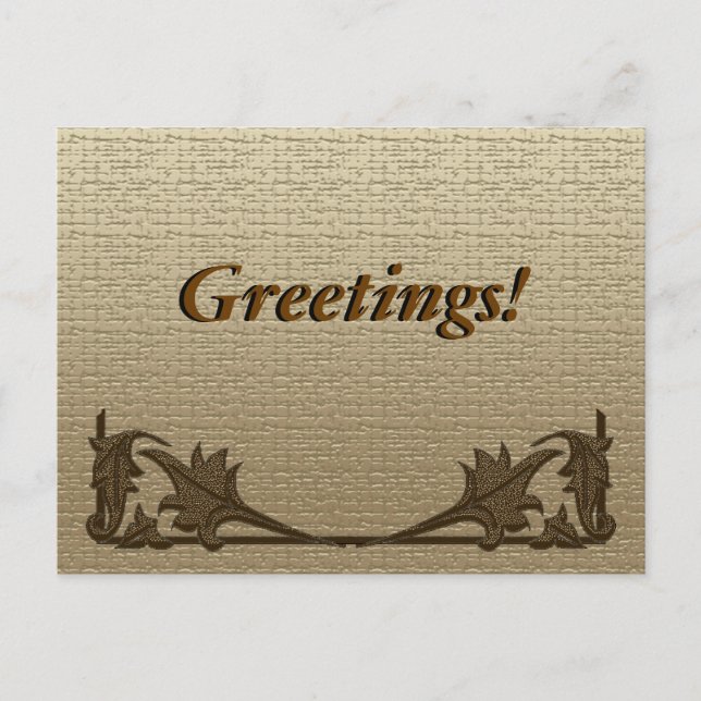 Cartão Postal Cartão-postal - Angle Irons e Linen (Frente)