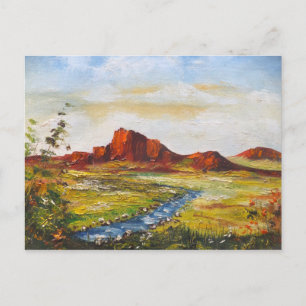 Cartão Postal Cartão-postal Ann Hayes pintando Red Rock Canyan