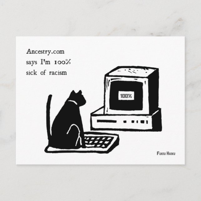 Cartão Postal Cartão-postal Anti-Racismo Haiku (Frente)