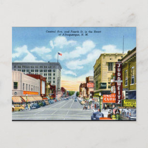 Cartão Postal Cartão-postal antigo - Albuquerque, Novo México,