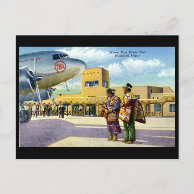 Cartão Postal Cartão-postal antigo - Albuquerque, Novo México (Frente)