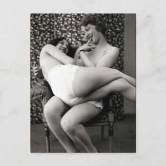 Cartão Postal Cartão-postal antigo - Amigos Meninas