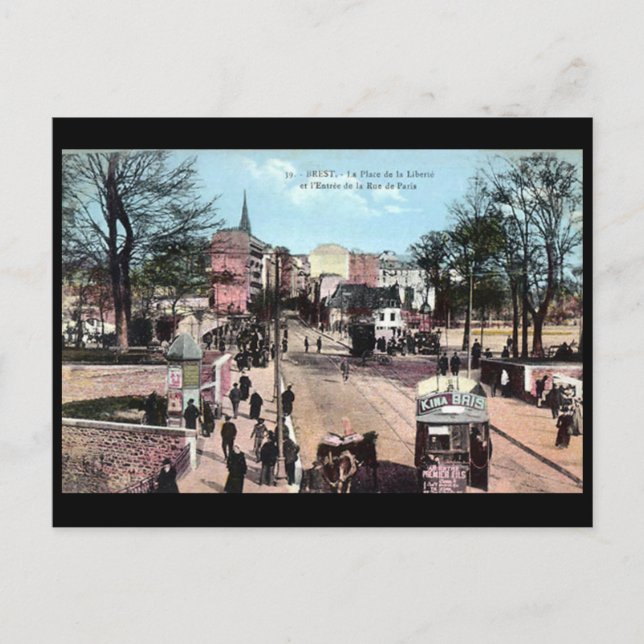 Cartão Postal Cartão-postal antigo - Brest, Finistere, França (Frente)