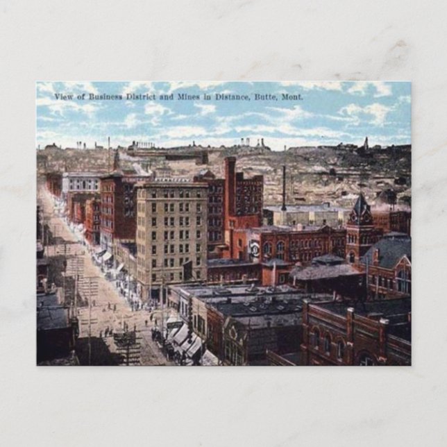 Cartão Postal Cartão-postal antigo - Butte, Montana, EUA (Frente)