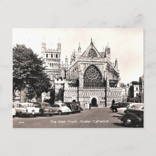 Cartão Postal Cartão-postal antigo - Catedral de Exeter (Frente)