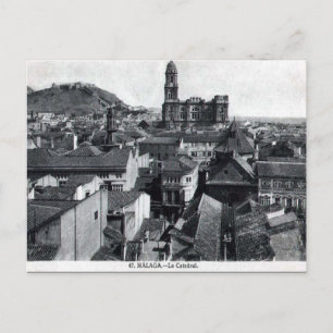 Cartão Postal Cartão-postal antigo - Catedral, Málaga, Espanha.