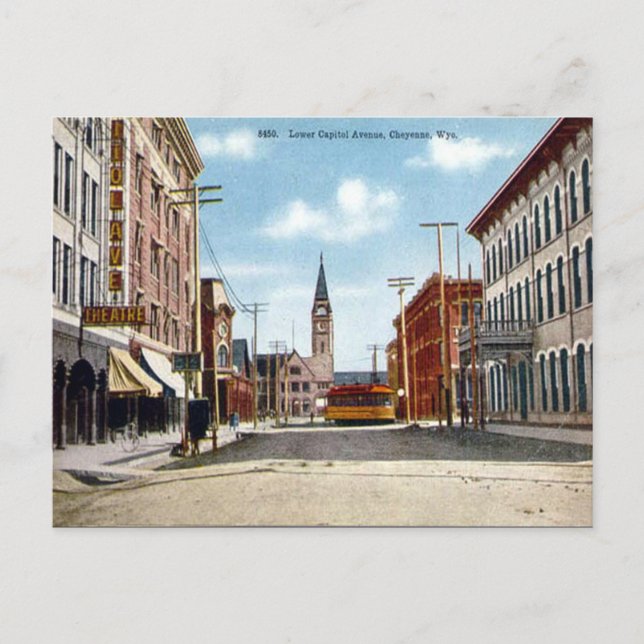 Cartão Postal Cartão-postal antigo - Cheyenne, Wyoming (Frente)