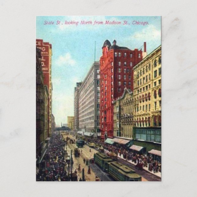 Cartão Postal Cartão-postal antigo - Chicago, Illinois (Frente)